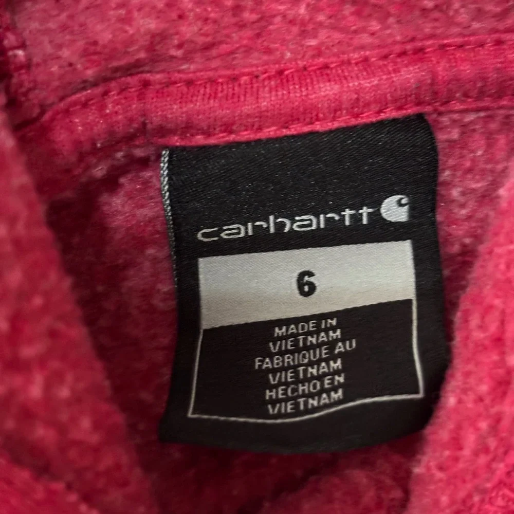 Carhartt Girls Size 6 Lot Hoodie and 2 Long Sleeve Graphic Tees Magenta Purple